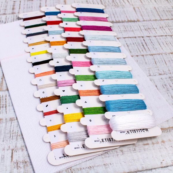 Набор для вышивания нитками LetiStitch L9915, Заснеженные коттеджи на берегу моря 23х22см