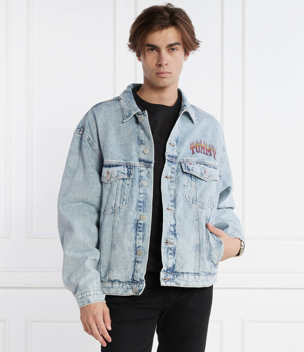 Джинсовая куртка Tommy Jeans - голубой(DM0DM17917)