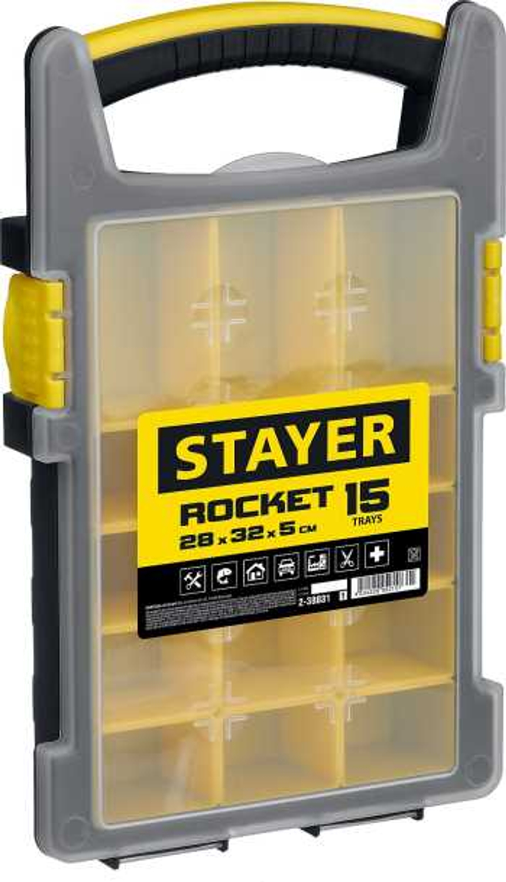 Органайзер пластиковый, STAYER ROCKET-15, 2-38031_z01