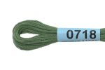 Мулине Gamma 100% хлопок, цв.0718 зеленый, 24 мотка по 8 метров