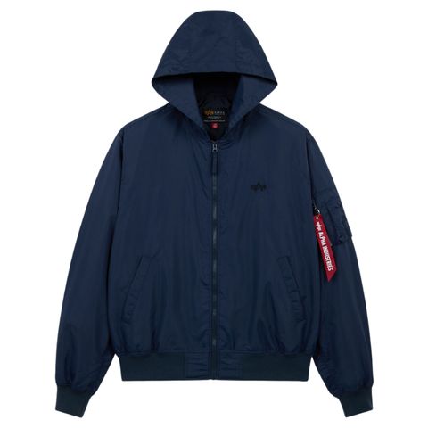 Бомбер Alpha Industries Logo L-2B Hooded Hunter Replica Blue (Синий)