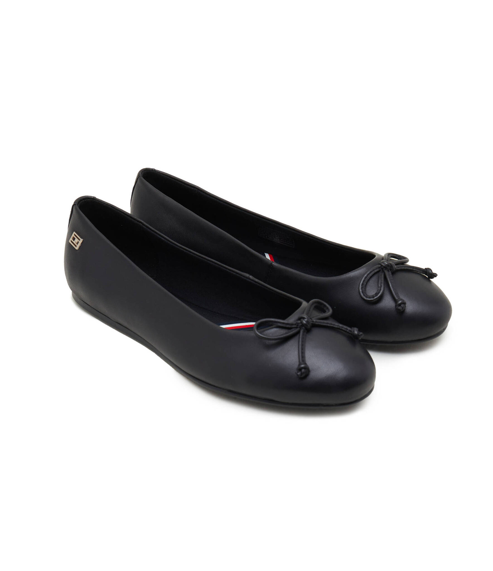Кожаные балетки essential leather Tommy Hilfiger - черный(FW0FW07768)