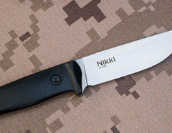 Туристический нож Nikki D2 StoneWash G10 Черный - изображение 4