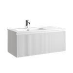 Тумба подвесная SANCOS Сноб Р 1.0 (Snob R 1.0) 995х445х406, c одним ящиком оснащенным доводчиками, Белый матовый (Bianco), арт.SNR1.0100LW