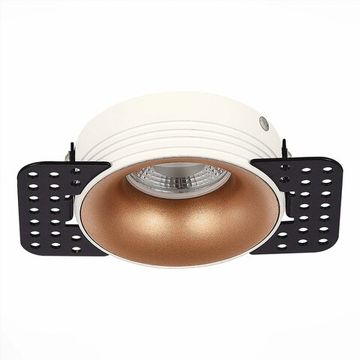 Встраиваемый светильник 1*GU10 ST218.528.01 золотистый/белый Trimless ST-Luce
