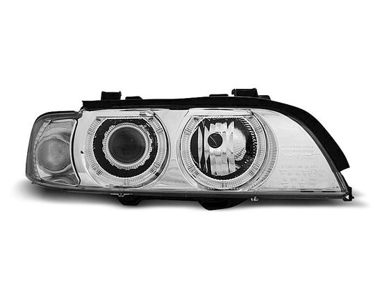 Передние фары Bmw 5 E39 angel eyes D2S/H7 chrome