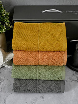 HAV00151 Набор полотенец для лица PIERRE CARDIN HOME из 4пр DIAMOND 50х90