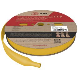 Термоусадочная трубка ЭРА NO-224-304 ТТУ нг-LS 12/6 жёлтая рулон 100 м | Электротовары