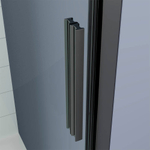 Душевая дверь Veconi Ottimo P20 GR, 1100x1900, графит брашинг, стекло тонированное матовое