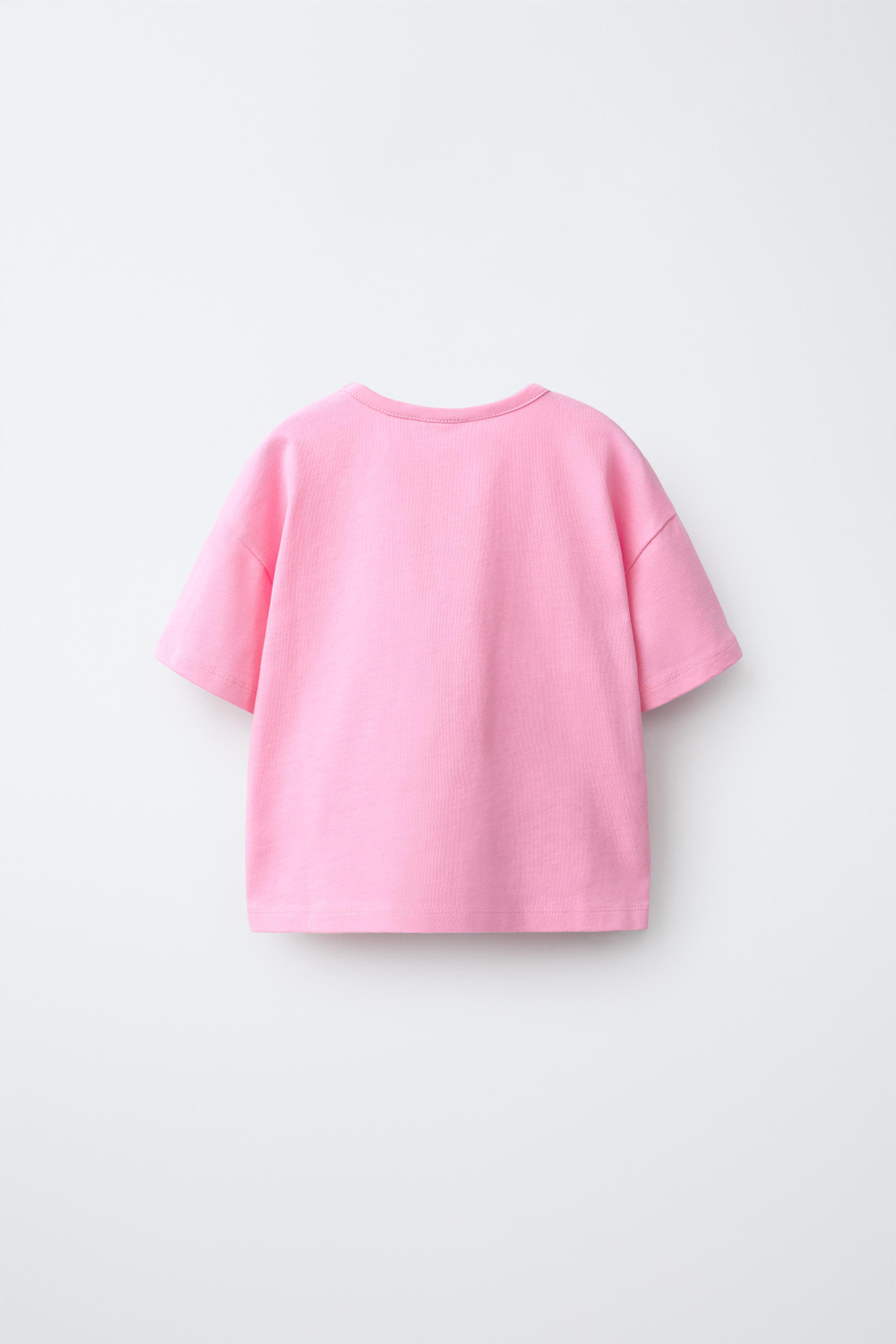ZARA ФУТБОЛКА С БАНТАМИ, ЯРКО-РОЗОВЫЙ