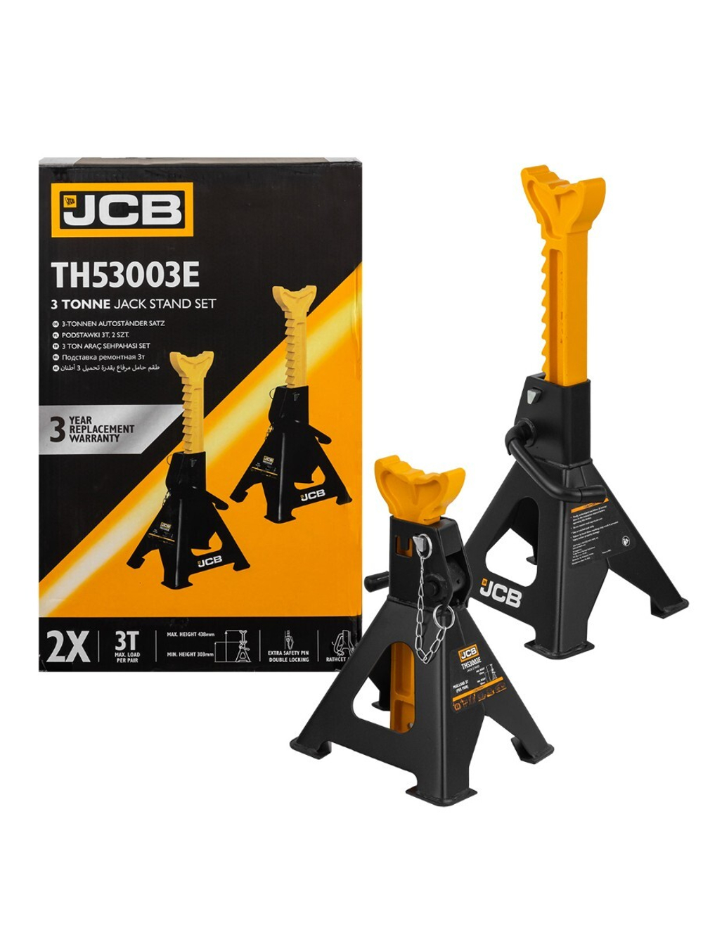 Подставка ремонтная 3т (h min 303mm, h max 438mm), к-т 2 шт. JCB JCB-TH53003E