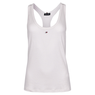 Женский топ теннисный Tommy Hilfiger Sport Raceback Slim Fit Tank Top - weathered white