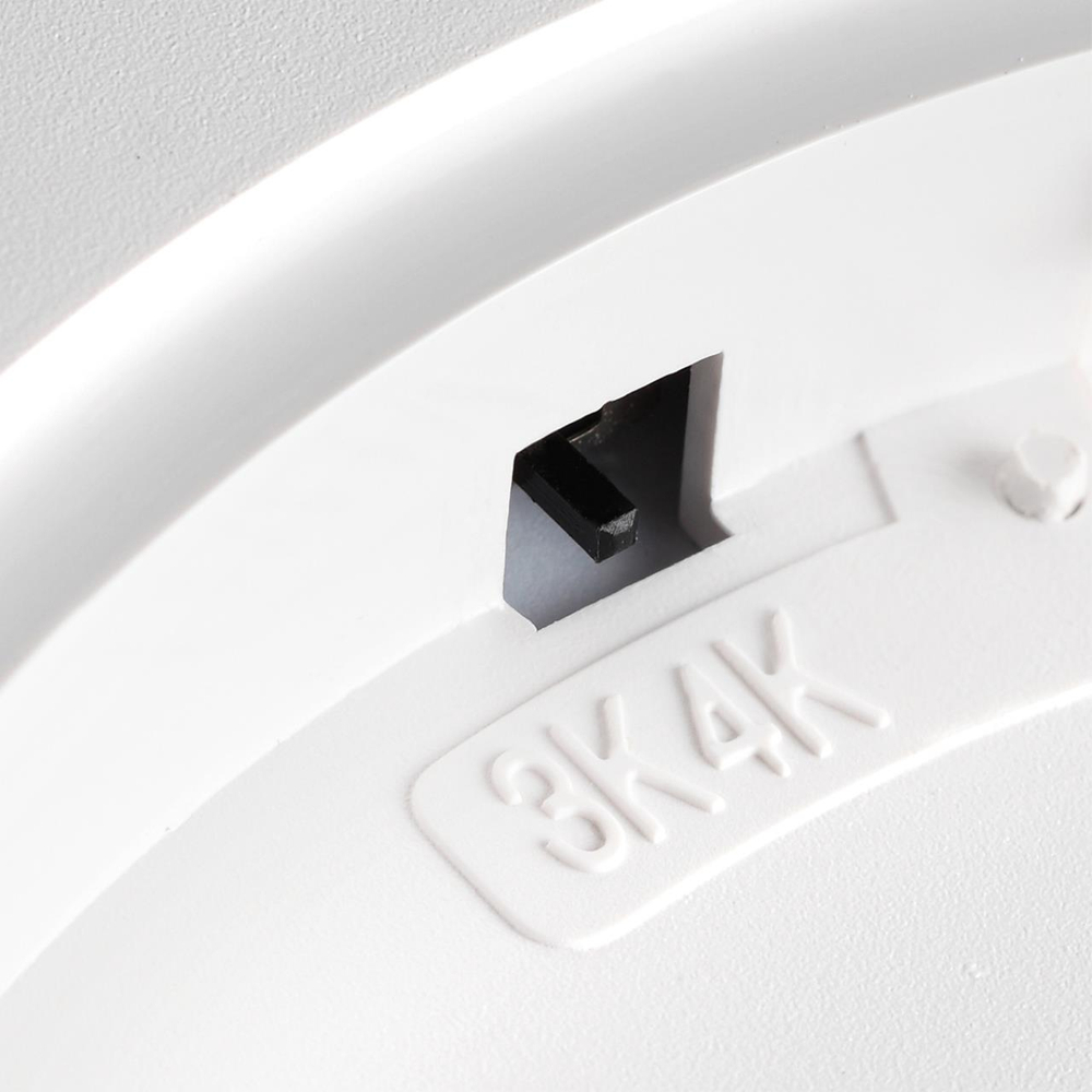 7661/24L MITRA LED SN 555 Светильник пластик/белый LED 24Вт 3000/4000K D300 IP40 OMEGA WHITE