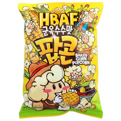 HBAF, Попкорн с запеченной кукурузой, 80 г