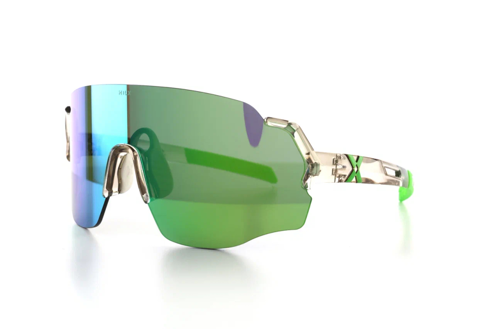 Спортивные очки с диоптриями HILX Savage (L) Shiny Crystal Grey Green / Green Lens