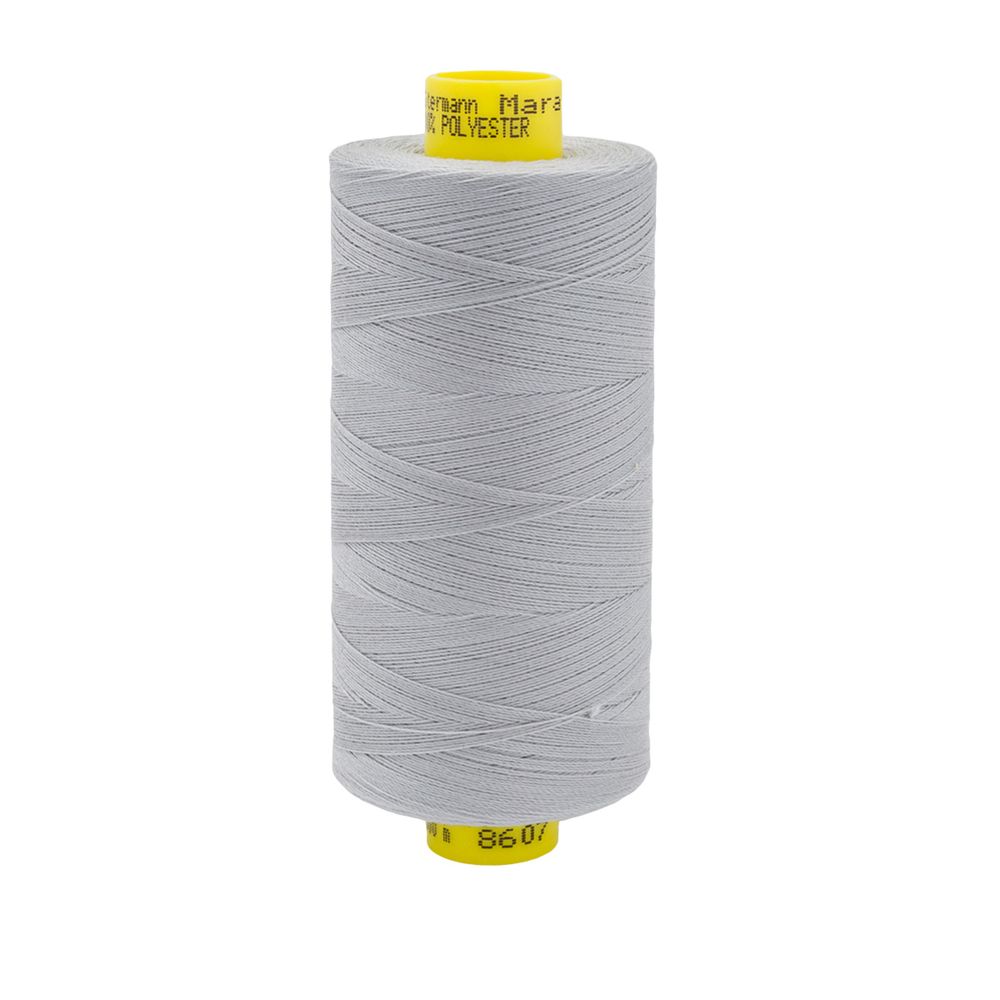 Нитка Gutermann Mara 120 (1000 метров), 1 кат., универсальная | 8607 галечный серый