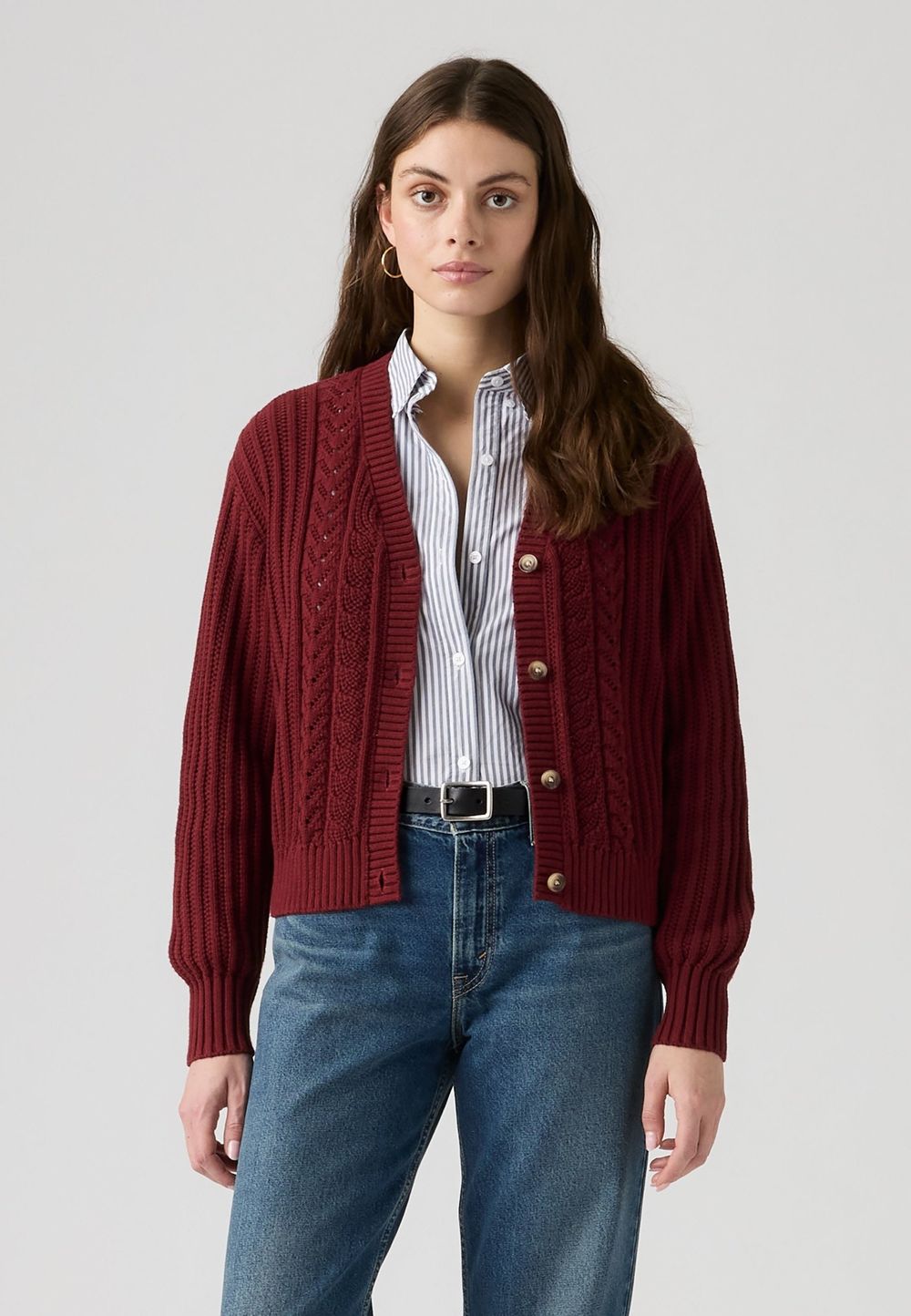 Кардиган женский LEVI'S SNOWFLAKE CARDIGAN WARM CABERNET COTTON