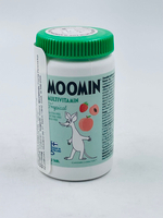 Moomin Пастилки жевательные Tropical с ксилитом и витаминами, для детей 3+, со вкусом персика и клубники, в банке 90 пастилок