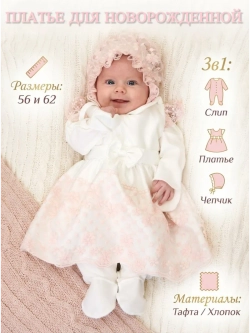 Платье для новорожденных девочек