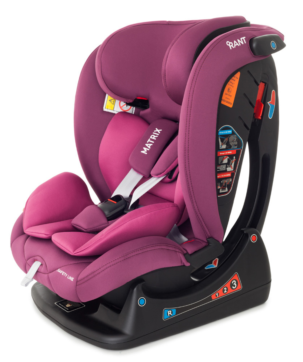 Автокресло Rant AY913 "MATRIX" Safety Line (Velvet Purple) группа 0+-1-2-3  (0-36 кг)