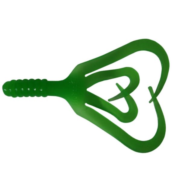 Твистер Helios Credo Four tail 2,35"/6,0 см Electric green 10шт. (HS-20-007)
