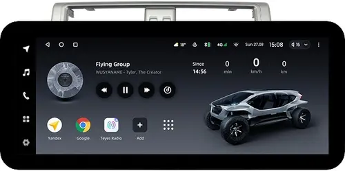 Магнитола для Toyota Land Cruiser Prado 150 2014-2017 (рамка 10 тип 1) - Teyes LUX ONE ROUND монитор 12.3" 2K QLED на Android 10, Быстрая, CarPlay, 4G SIM-слот