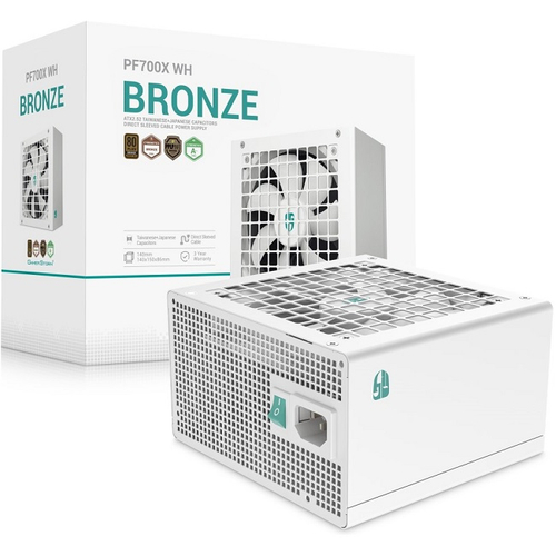 Блок питания DeepCool 700W GAMERSTORM PF700X WH White, 120 мм, 80 PLUS Bronze (R-PF700X-HD0W-WGEU)