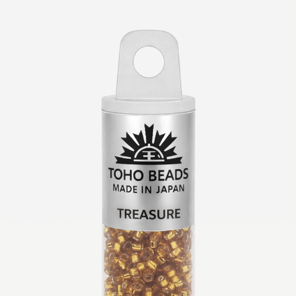 Японский бисер TOHO Treasure (№22C), с внутренним серебрением, прозрачный