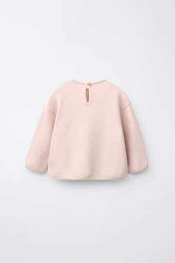 ZARA ОДНОТОННЫЙ ЛОНГСЛИВ SOFT TOUCH, РОЗОВЫЙ