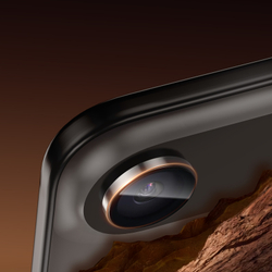 Защитное стекло на объективы камеры для iPhone Air, серия HAWK Series от Dux Ducis, рамки из алюминия серого цвета (Desert Titanium)
