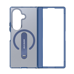 Противоударный чехол синего цвета с MagSafe и поворотной подставкой для Samsung Galaxy Z Fold 8 Ultra, серия Kind Series Case от Dux Ducis