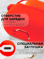 Чехол КАРТОФАН для Apple AirPods 3 оптом (арт. AIRP3-SLIM-SILICON-RED)