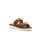 Кожаные шлепанцы scarlett Michael Kors - коричневый(40S2SCFA1L)