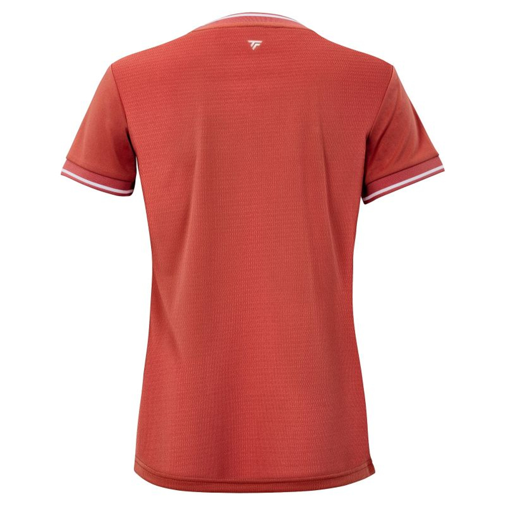 Женская теннисная футболка Tecnifibre Team Tech — терракотовая