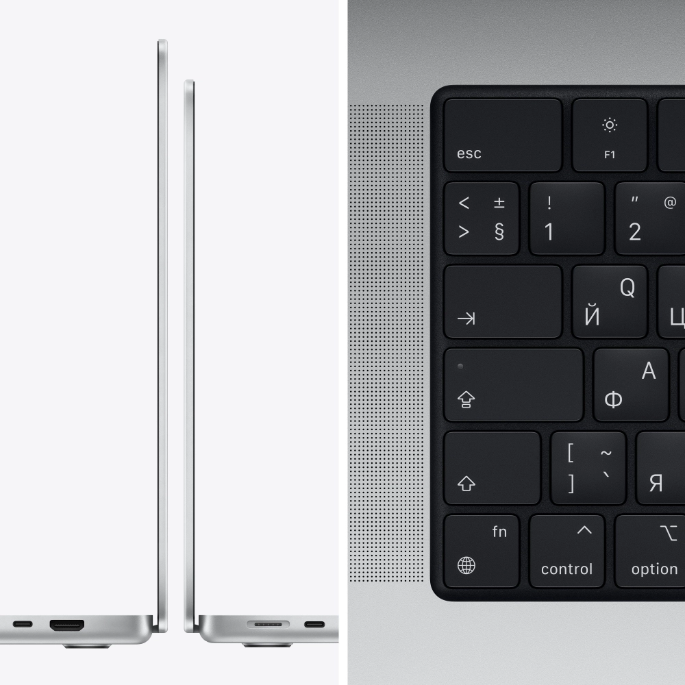 Ноутбук Apple MacBook Pro A2485 M1 Pro 10 core 16Gb SSD1Tb/16 core GPU 16.2" Liquid Retina XDR (3456x2234) macOS silver WiFi BT Cam (MK1F3RU/A)