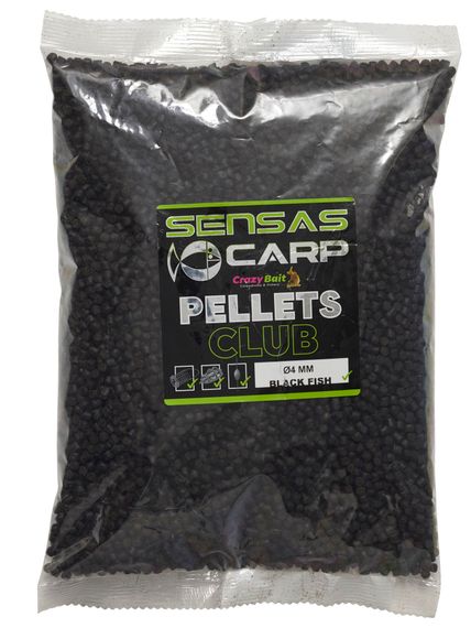 Пеллетс Sensas Club BLACK FISH 4мм 1кг