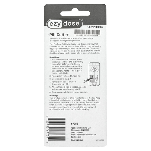 Ezy Dose, формочка для таблеток с дозатором, 1 шт.