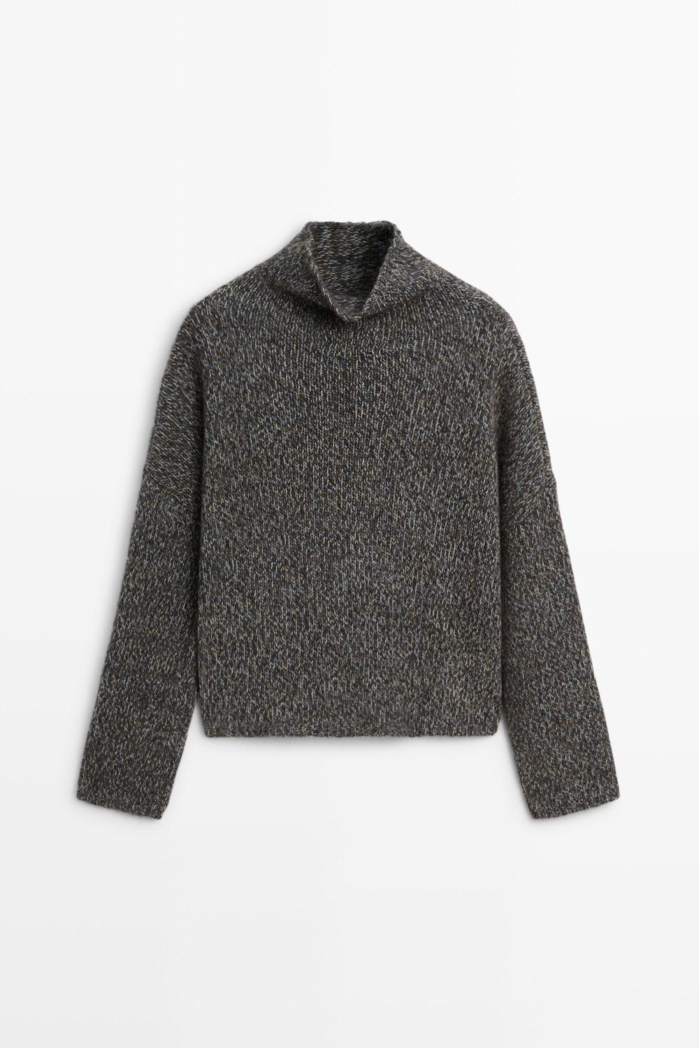 Massimo Dutti Джемпер из 100% шерсти мулине, серый