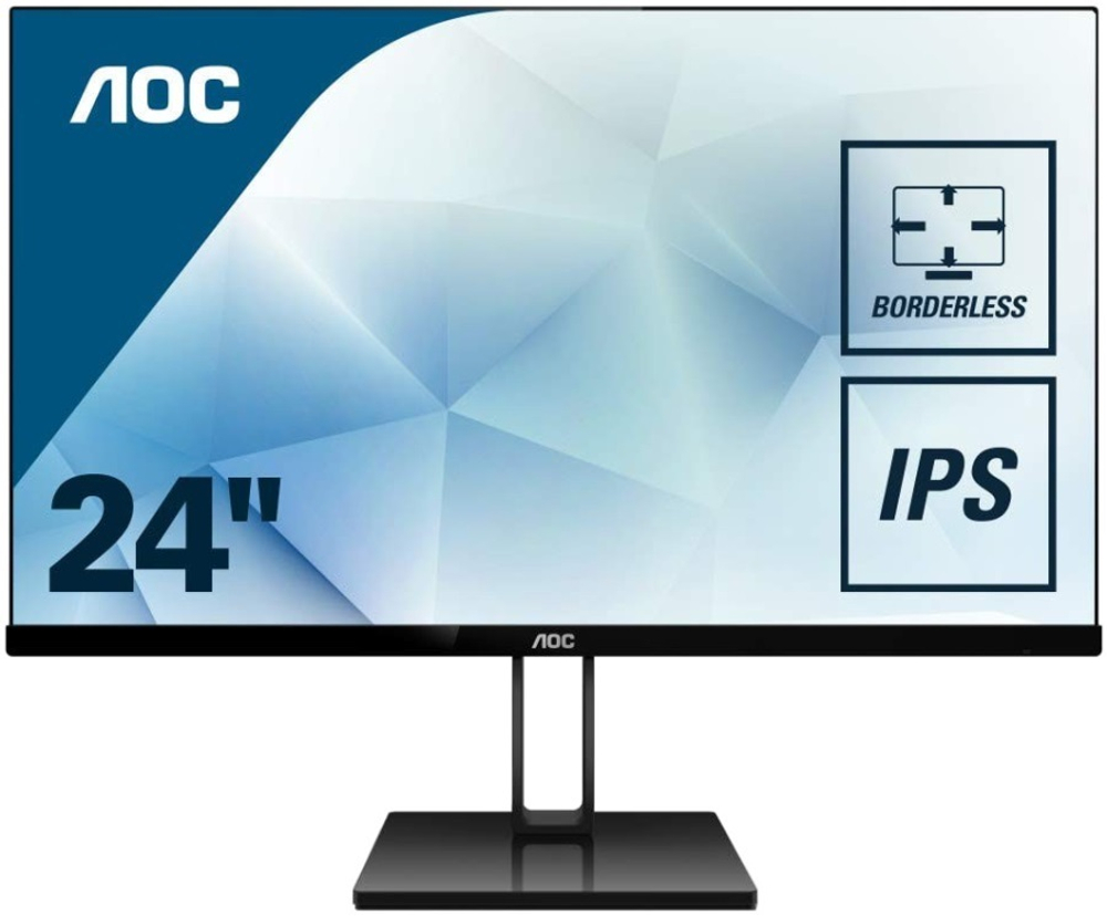 Монитор AOC 24" 24V2Q 1920x1080 1920x1080 IPS WLED 75Гц 5ms FreeSync HDMI DisplayPort