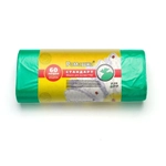 Мешки для мусора 60л (60*80*8мкм) Ромашка (25шт/рул) синие