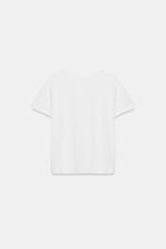 ХЛОПКОВАЯ ФУТБОЛКА С ВЫШИВКОЙ — ZARA