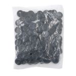 Пуговицы 2 прокола 20L=12.5 мм, супатные, пластик (s.black (черный глянец)), 144 шт