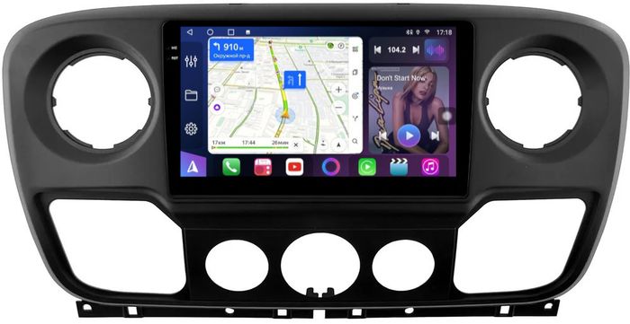 Магнитола для Renault Master 2010-2019 - FarCar S400-TS18 монитор 10.36" QLED на Android 14, CarPlay, 4G SIM-слот
