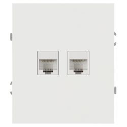 Розетка ЭРА Arktik 16-3108-01 информационная двойная 2XRJ45 белый | Эра Arktik