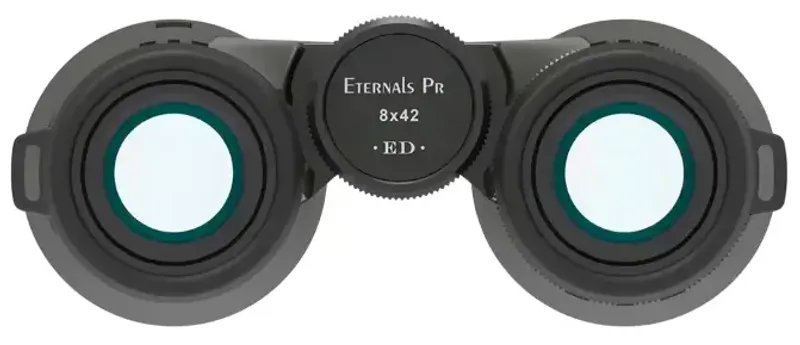 Бинокль MewLite Eternals Pro 8x42 ED Roof - вид сверху с объективами