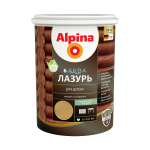 ЛАК АКРИЛОВЫЙ ВОДНО-ДИСП ALPINA АКВАЛАЗУРЬ Д/ДЕРЕВА ОРЕХ, 0,9Л/0,90КГ
