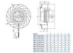 Центробежный вентилятор RB4C-225/088 K110 I