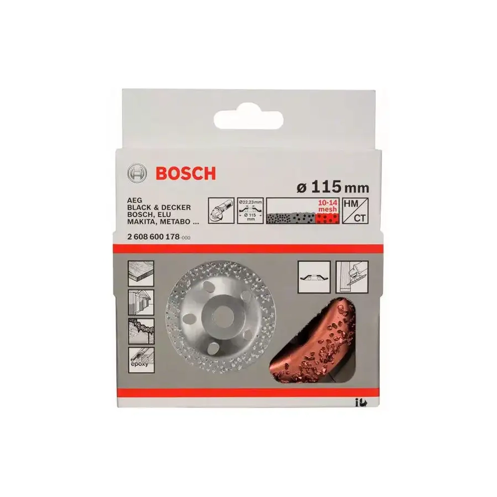 Твердосплавный чашечный шлифкруг 115 мм, крупный 2 608 600 178 BOSCH 2608600178