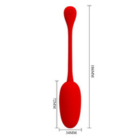 Красное перезаряжаемое виброяйцо 18,6см Pretty Love Knucker BI-014786-2