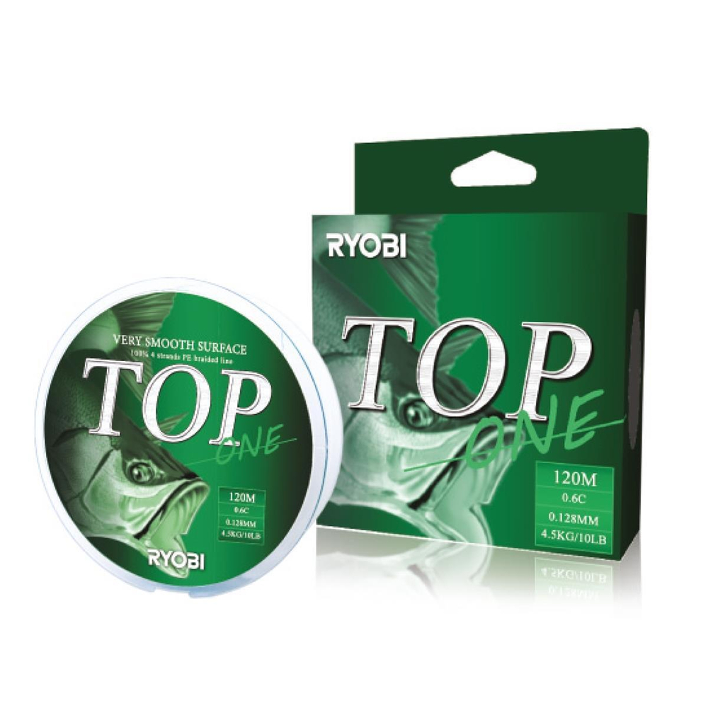 Шнур TOP PE4X-120M 0.4/d-0.105mm Dark green Ryobi
